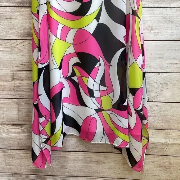 MUSE DRESS IN ABSTRACT PRINT - Picture 3 of 8